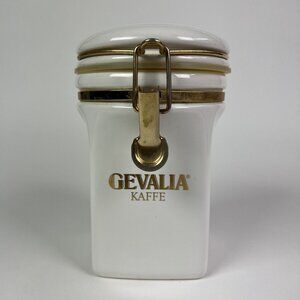 Gevalia Kaffe Royal Porcelain Coffee Storage Canister With Rubber Seal Japan